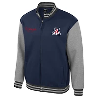 Men's Colosseum Navy Arizona Wildcats Ambi-Turner Full-Zip Varsity Jacket