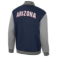 Men's Colosseum Navy Arizona Wildcats Ambi-Turner Full-Zip Varsity Jacket