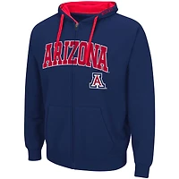Sweat à capuche zippé Colosseum Arizona Wildcats Big & Tall pour homme, bleu marine