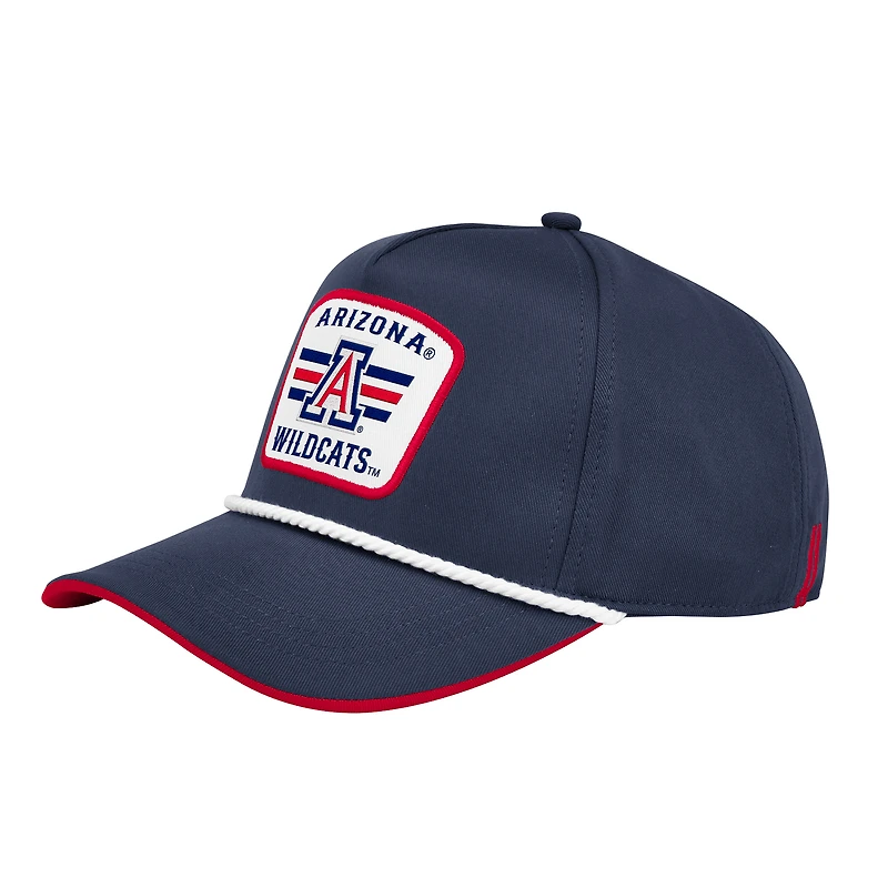 Casquette ajustable Colosseum Navy Arizona Wildcats pour homme avec logo sur le podium