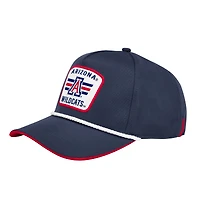 Casquette ajustable Colosseum Navy Arizona Wildcats pour homme avec logo sur le podium