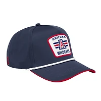 Casquette ajustable Colosseum Navy Arizona Wildcats pour homme avec logo sur le podium