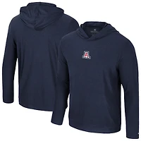 T-shirt à capuche manches longues pour homme Colosseum Navy Arizona Wildcats