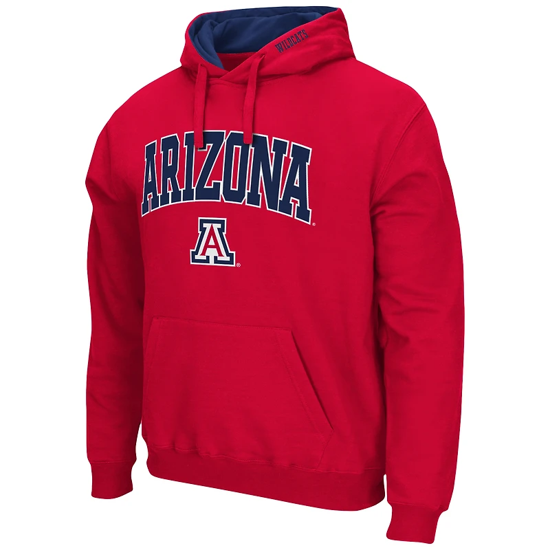 Sweat à capuche Colosseum Red Arizona Wildcats Arch & Logo 3.0 pour hommes