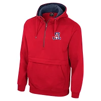 Sweat à capuche demi-zippé rouge Colosseum pour hommes des Arizona Wildcats