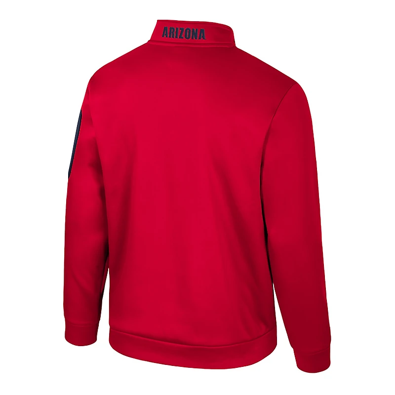Veste polaire à fermeture éclair quart de tour Mainframe des Arizona Wildcats pour homme, couleur rouge Colosseum