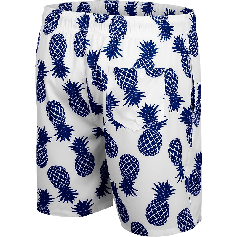 Men's Colosseum White/Navy Arizona Wildcats Pineapple Swim Shorts