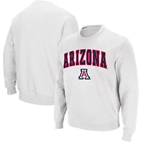 Sweat-shirt à col ras du cou avec logo et arc des Wildcats de l'Arizona blanc Colosseum pour hommes