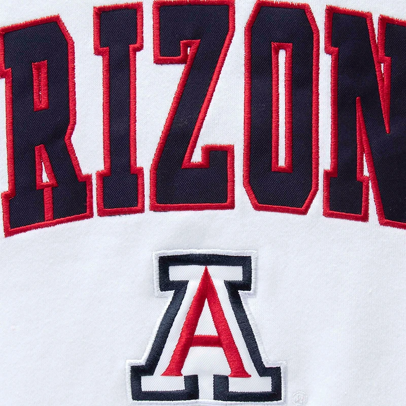 Sweat-shirt à col ras du cou avec logo et arc des Wildcats de l'Arizona blanc Colosseum pour hommes