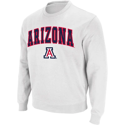 Sweat-shirt à col ras du cou avec logo et arc des Wildcats de l'Arizona blanc Colosseum pour hommes