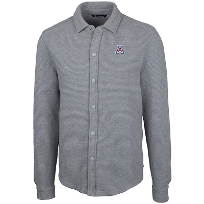 Veste-chemise boutonnée Coastal gris chiné pour homme, Cutter & Buck, Arizona Wildcats