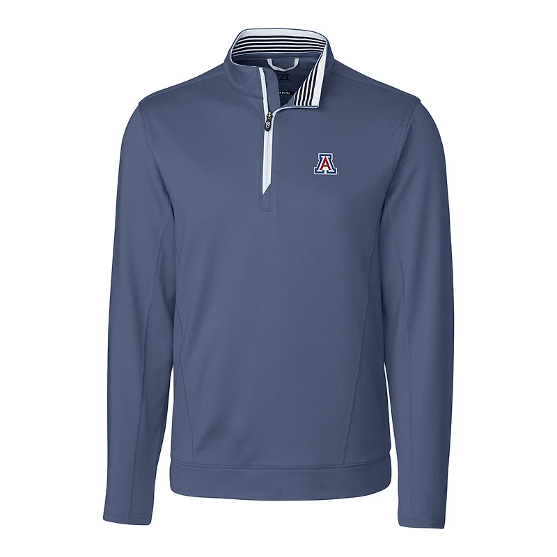 Veste à manches longues et demi-zippée pour homme, bleu marine, des Wildcats de l'Arizona, Cutter & Buck Endurance