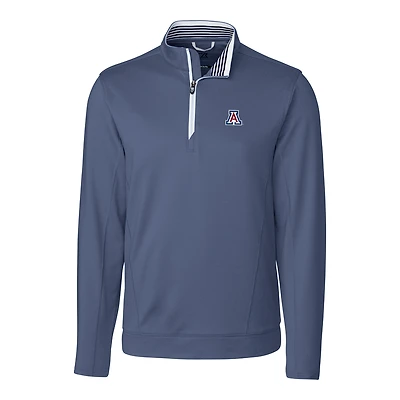 Veste à manches longues et demi-zippée pour homme, bleu marine, des Wildcats de l'Arizona, Cutter & Buck Endurance