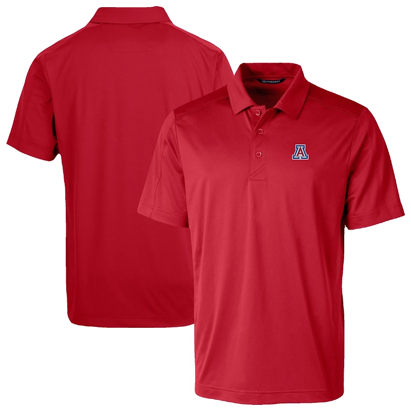 Polo Cutter & Buck rouge Arizona Wildcats Prospect Eco pour homme, extensible et texturé, en tissu recyclé.