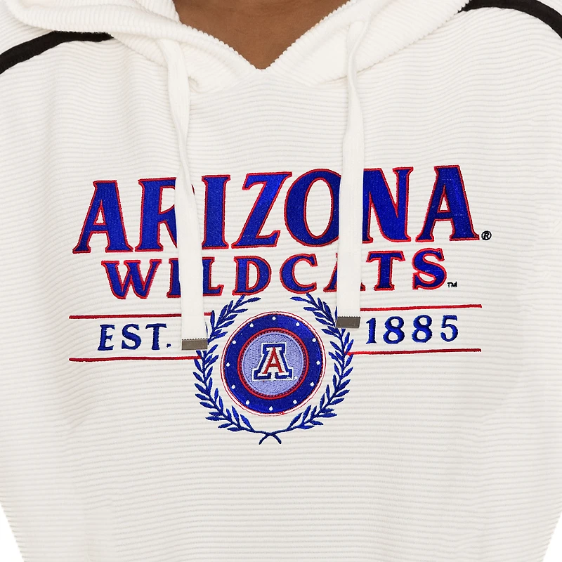Men's Gameday Couture Cream Arizona Wildcats Down, Set, Go Hoodie and Shorts Lounge Set
