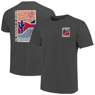 Men's  Graphite Arizona Wildcats Comfort Colors Minimal Vista Distressed Graphics T-Shirt