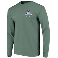 T-shirt à manches longues pour homme Arizona Wildcats, couleurs confort, motif sapin de Noël vert