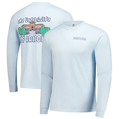 T-shirt à manches longues pour homme Image One Arizona Wildcats Frosted Dreams Comfort Colors bleu clair
