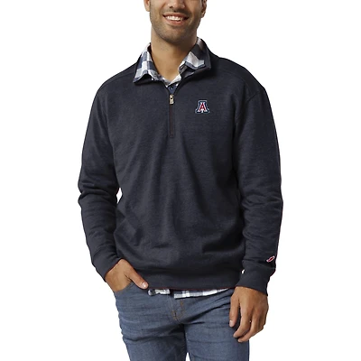 Sweat-shirt à capuche zippé en mélange de coton pour homme, bleu marine chiné, style universitaire, Arizona Wildcats Heritage