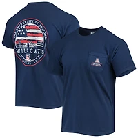 T-shirt Homme Bleu Marine Arizona Wildcats Campus Americana