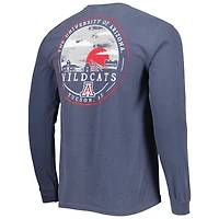 T-shirt à manches longues pour homme bleu marine Arizona Wildcats Circle Campus Scene