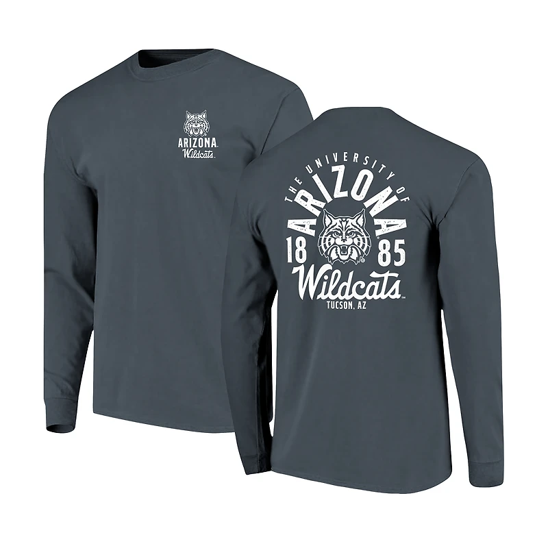 T-shirt à manches longues bleu marine pour homme, motif mascotte des Wildcats de l'Arizona