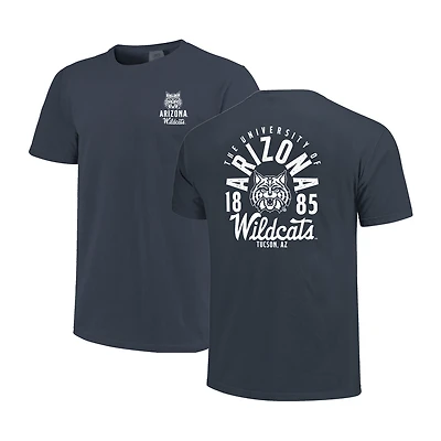 T-shirt bleu marine pour homme avec superposition de mascotte Arizona Wildcats Comfort Colors