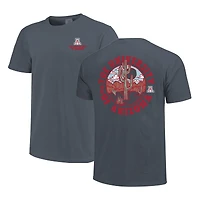 T-shirt bleu marine pour homme, motif paysage, doublure épaisse, couleurs confort, Arizona Wildcats