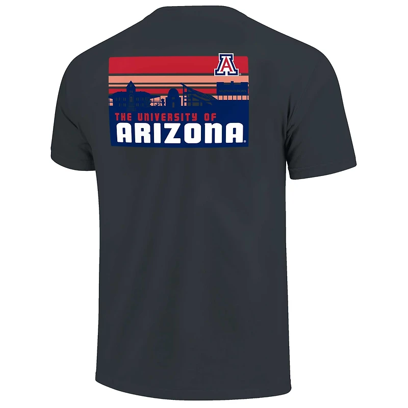T-shirt rayé bleu marine pour homme Arizona Wildcats Campus Skyline