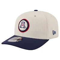 Casquette ajustable 9SEVENTY en velours côtelé Loyal des Wildcats de l'Arizona New Era pour homme, couleur crème/bleu marine