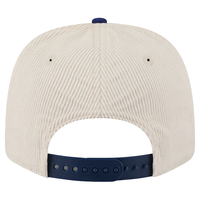 Casquette ajustable 9SEVENTY en velours côtelé Loyal des Wildcats de l'Arizona New Era pour homme, couleur crème/bleu marine