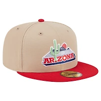 Men's New Era  Khaki Arizona Wildcats Throwback Two-Tone 59FIFTY Fitted Hat