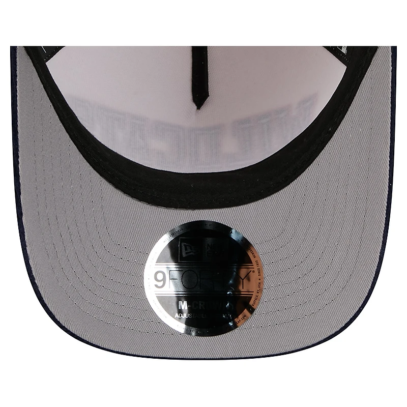 Men's New Era Navy/Cream Arizona Wildcats Arch Two-Tone Corduroy 9FORTY A-Frame Adjustable Hat