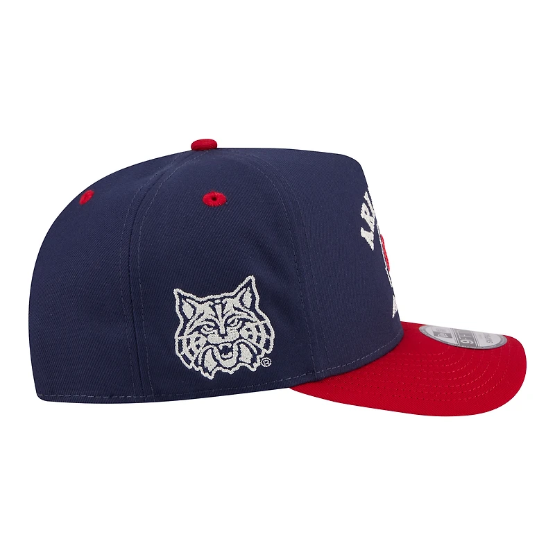 Men's New Era  Navy/Red Arizona Wildcats Two-Tone Arched 9FIFTY Snapback Hat