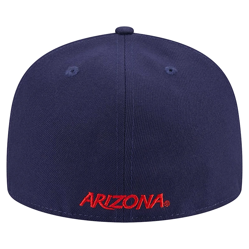 Casquette ajustée 59FIFTY Arizona Wildcats bleu marine New Era pour homme