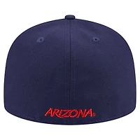 Casquette ajustée 59FIFTY Arizona Wildcats bleu marine New Era pour homme
