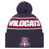 Men's New Era Navy Arizona Wildcats Bold Cuffed Knit Hat with Pom