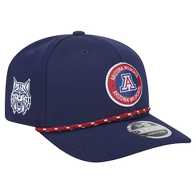 Casquette extensible à boutons-pression COOLERA 9SEVENTY Arizona Wildcats bleu marine New Era pour homme