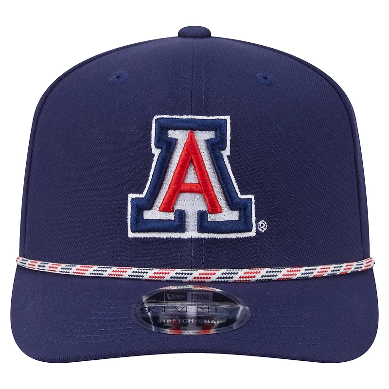 Casquette extensible à boutons-pression New Era bleu marine Arizona Wildcats Game Day Multi-Rope 9SEVENTY pour homme