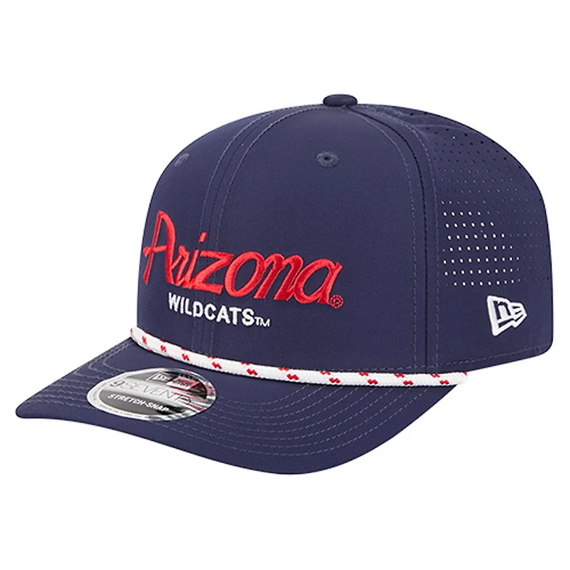 Casquette ajustable New Era 9SEVENTY bleu marine Arizona Wildcats Performance Rope pour homme