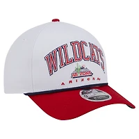Men's New Era White/Red Arizona Wildcats Arch Two-Tone Rope 9FORTY A-Frame M-Crown Adjustable Hat