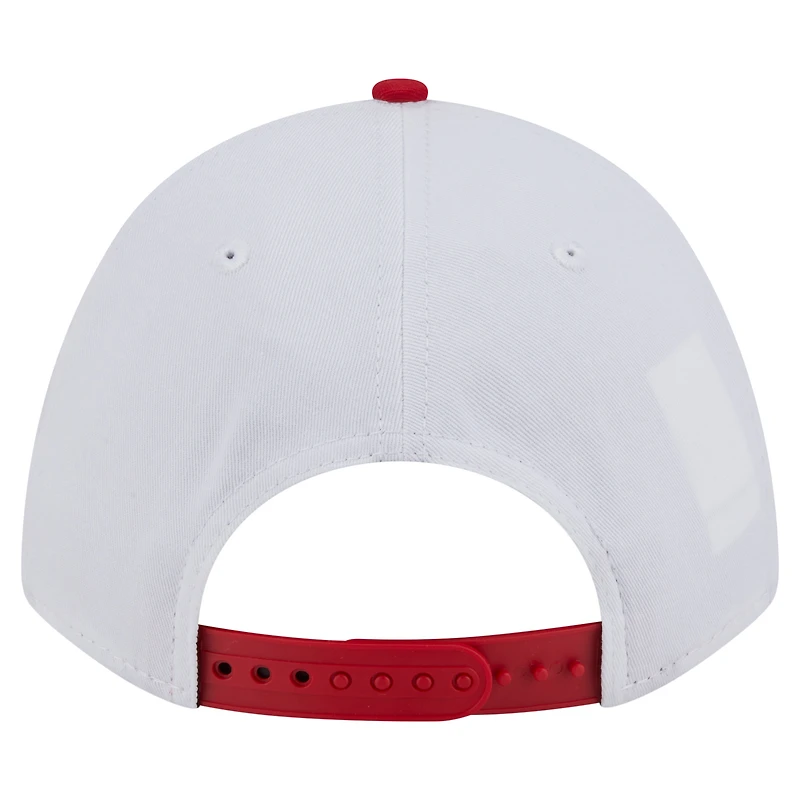 Men's New Era White/Red Arizona Wildcats Arch Two-Tone Rope 9FORTY A-Frame M-Crown Adjustable Hat