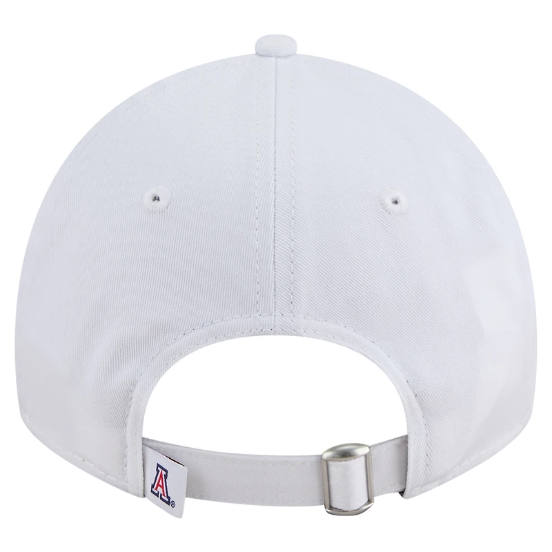 Casquette ajustable New Era blanche Arizona Wildcats Fan 9TWENTY pour homme