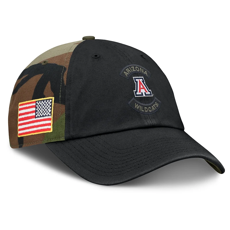 Casquette ajustable Nike noire/camouflage Arizona Wildcats 2025 Military Appreciation Club pour homme