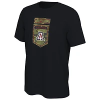 T-shirt Nike Arizona Wildcats Veterans Camo noir pour homme