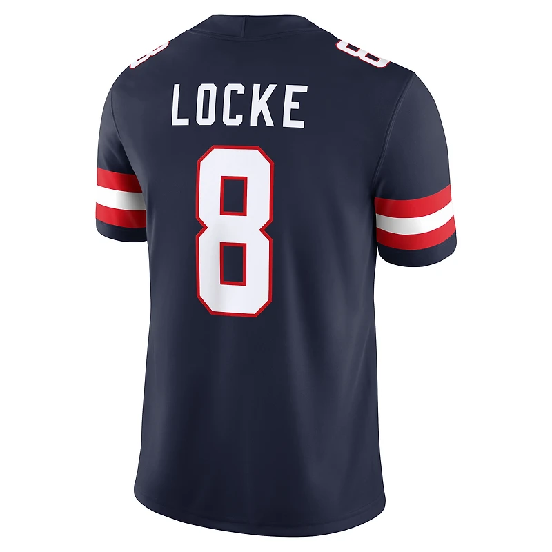 Men's Nike Braedyn Locke Navy Arizona Wildcats Home  NIL Football Game Jersey
