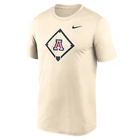 T-shirt Nike pour homme, couleur crème, Arizona Wildcats Legend Baseball Icon Performance