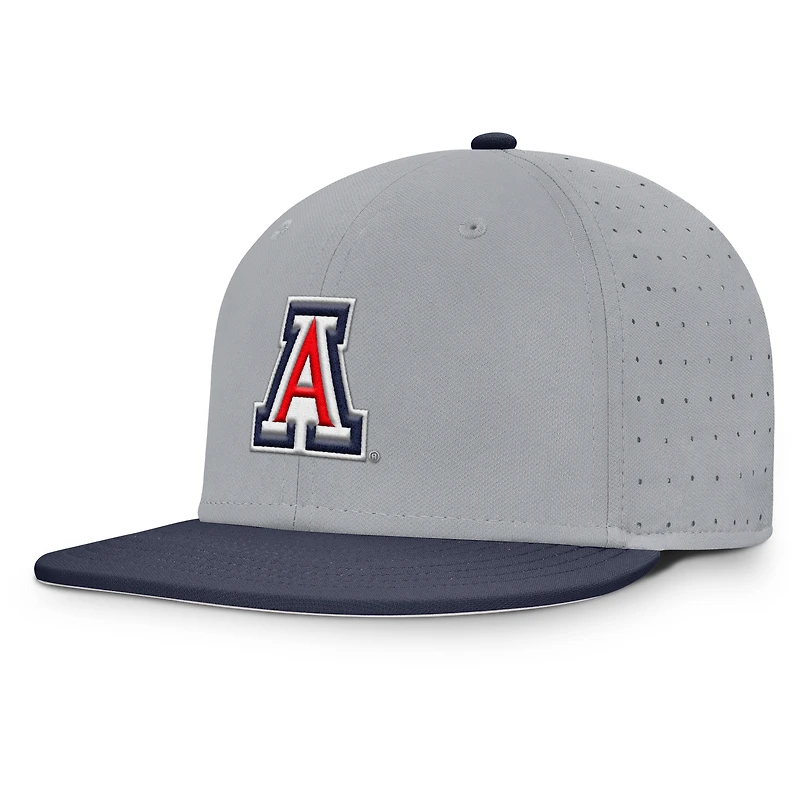 Men's Nike Gray Arizona Wildcats On-Field Dugout True Performance Fitted Hat