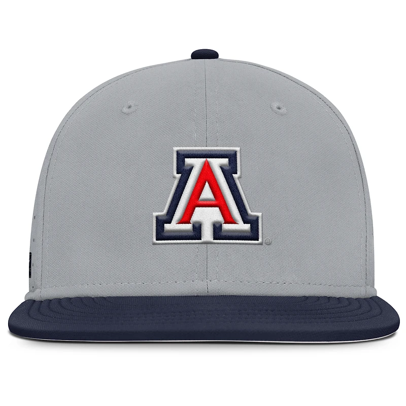 Men's Nike Gray Arizona Wildcats On-Field Dugout True Performance Fitted Hat