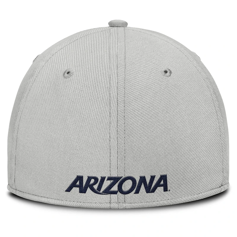 Casquette Nike grise Arizona Wildcats Rise Practice Performance Flex pour homme